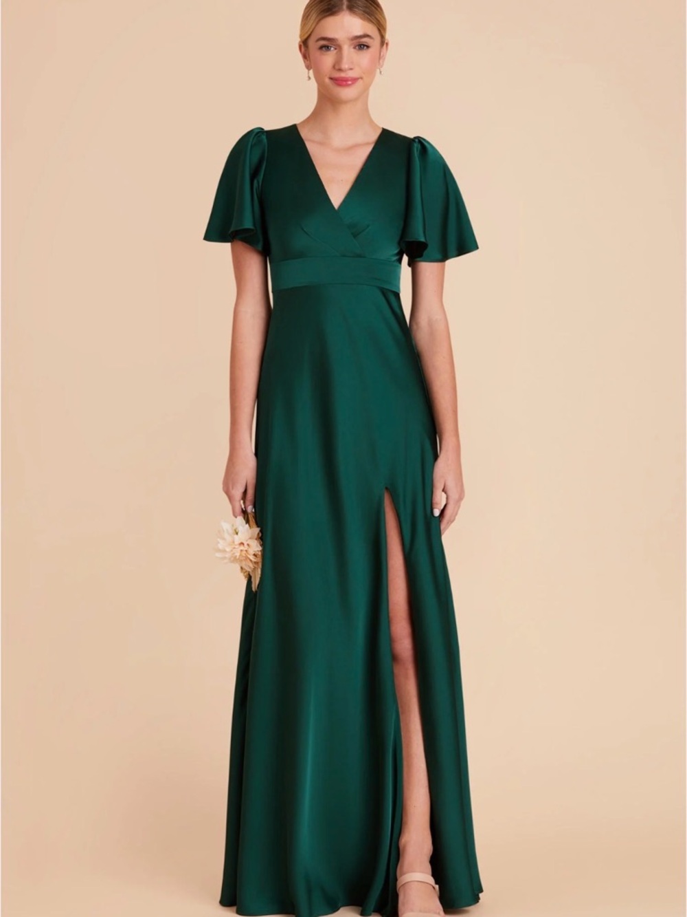 Birdy Grey Marni Maxi Dress Matte Satin Cabernet Size XXL 2XL Bridesmaid Emerald